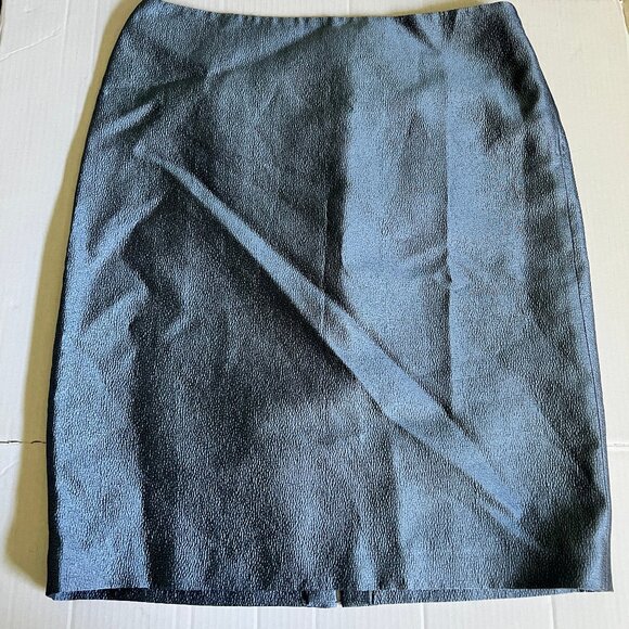 VTG Dana Buchman SILK Pencil Skirt Iridescent Blue| Sz 12 | NWT Deadstock - Picture 4 of 8